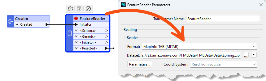Configuring FeatureReader